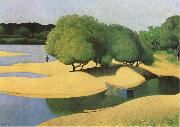 Felix  Vallotton Sandbanks on the Loire oil on canvas